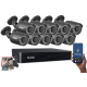 ZESTAW MONITORINGU BCS-B-XVR1601(2.0) + 10 KAMER BCS-B-MT43600 4MPX DYSK 2TB